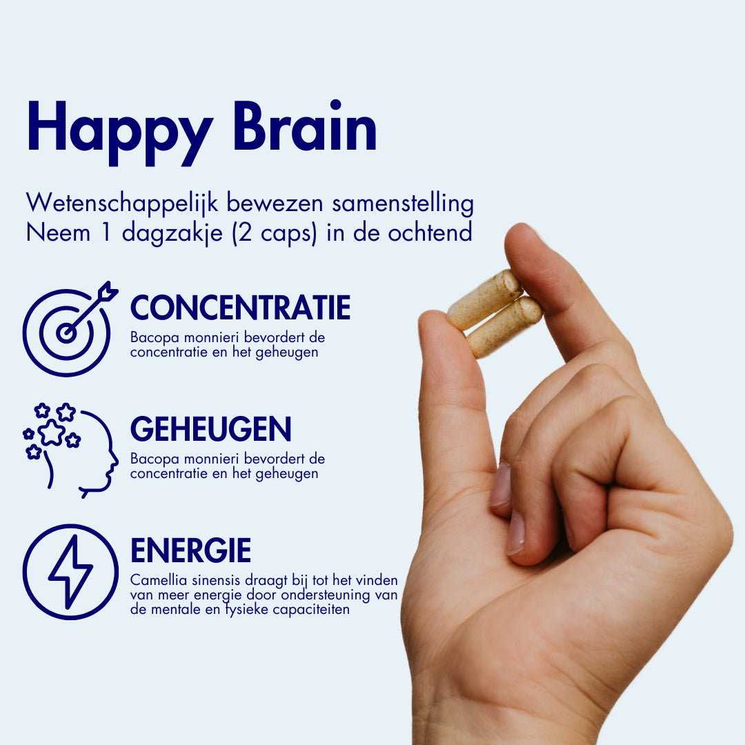 Happy Brain - Premium nootropic supplement (+ GRATIS Happy Bottle)